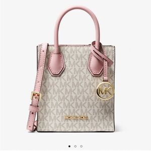 Michael Kors Mercer Powder Blush Shopper Crossbody Bag Extra Small